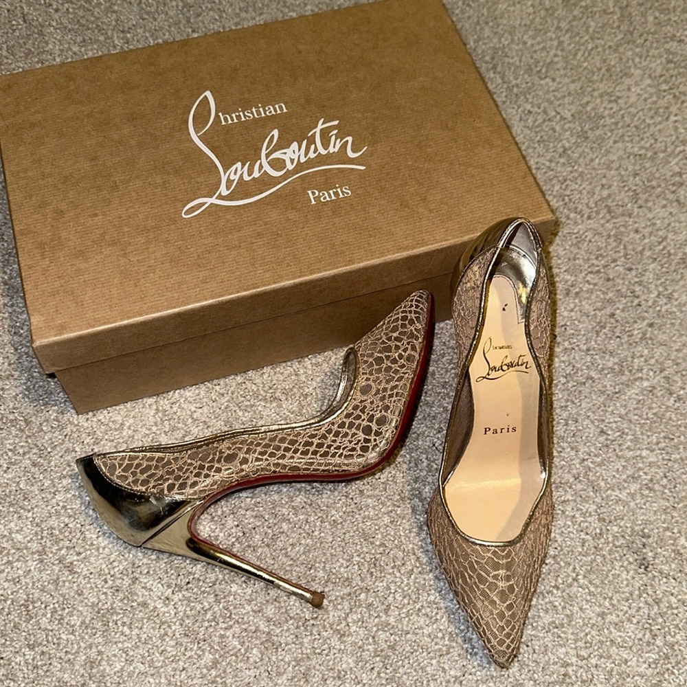Authentic Christian Louboutin 4 inch heels 38.5